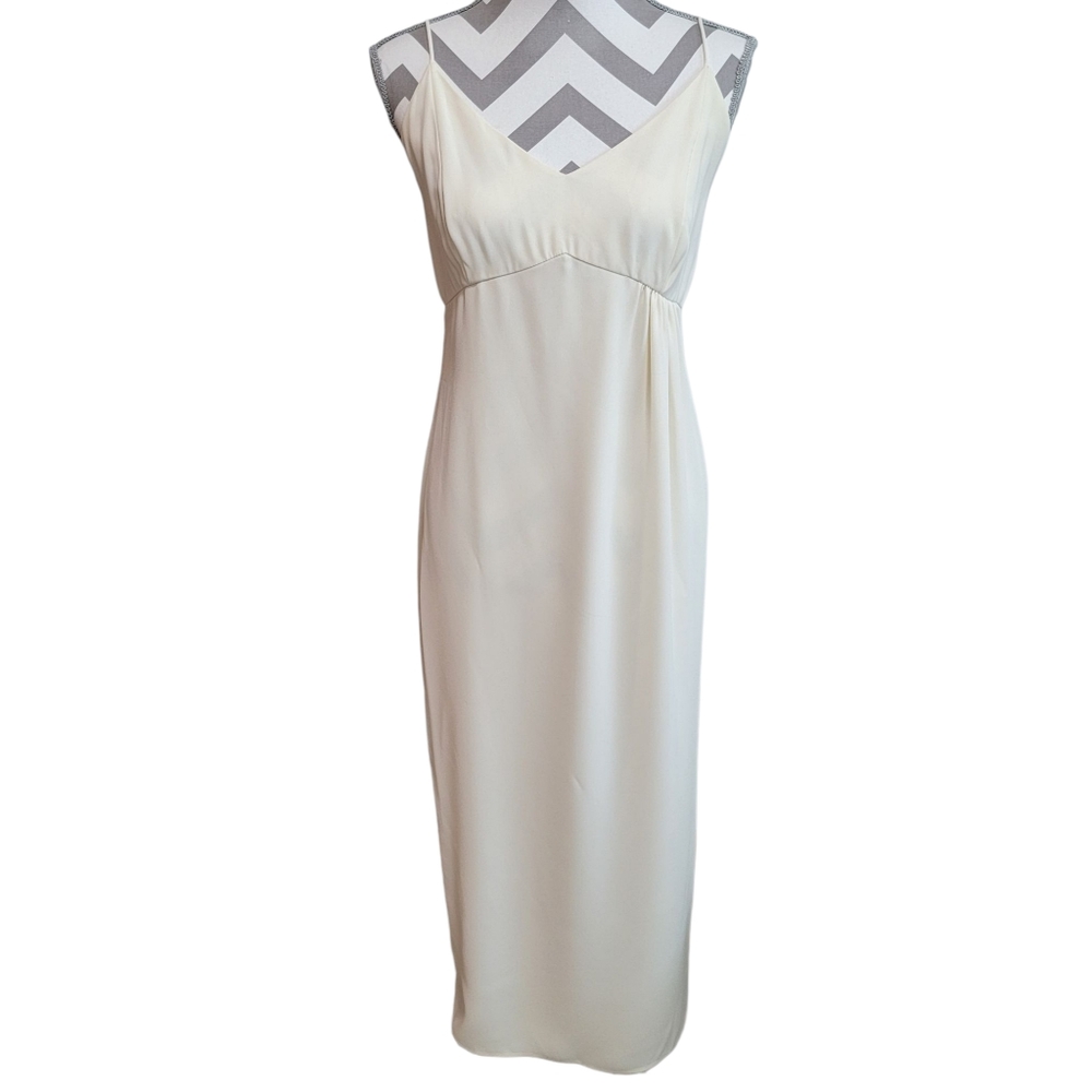 Karen Lawrence By Matthew Sz 6 Elegant Cream Beach Bridal Wedding Dress Formal